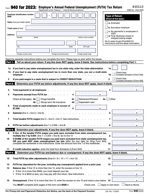 とるてページ Instructions for Filling Out Form 940: Step-by-Step Guide | Pilot Blog